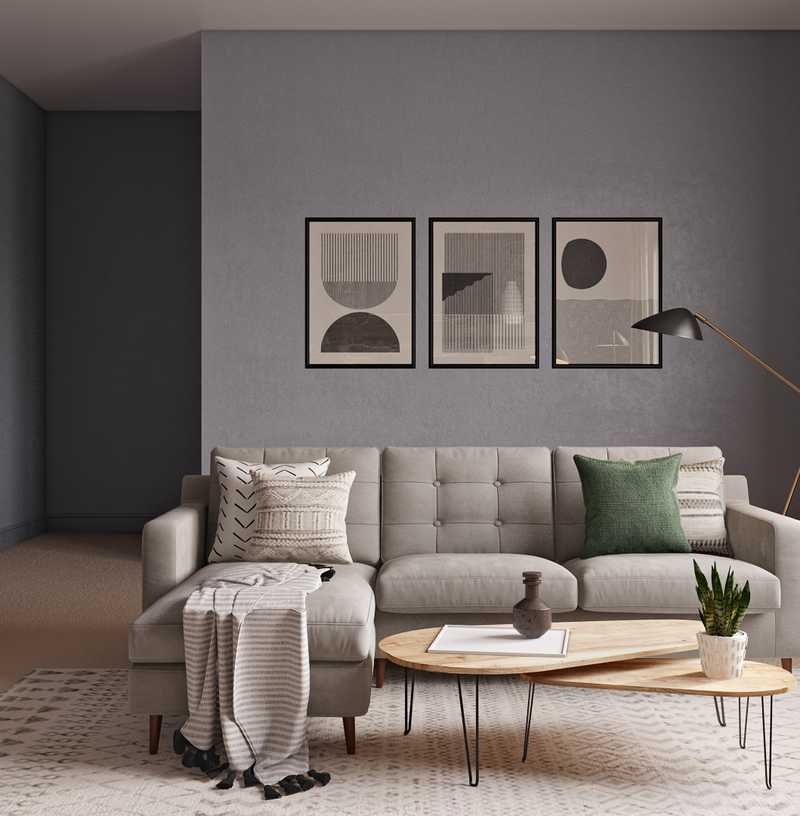 Contemporary, Modern, Midcentury Modern, Scandinavian Living Room Design by Havenly Interior Designer James