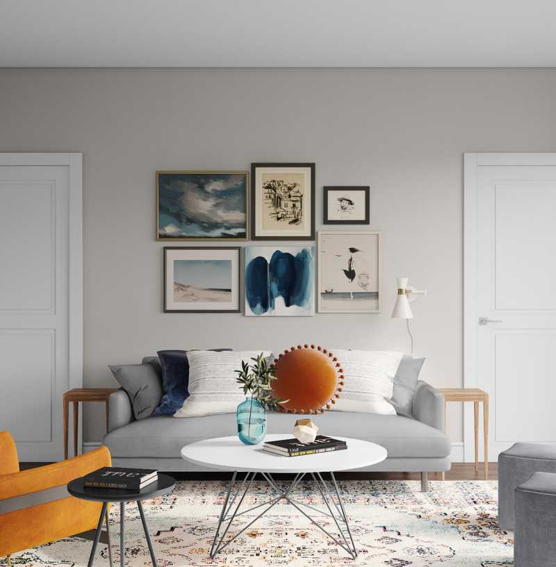 Modern, Midcentury Modern, Scandinavian Living Room Design by Havenly Interior Designer Abi