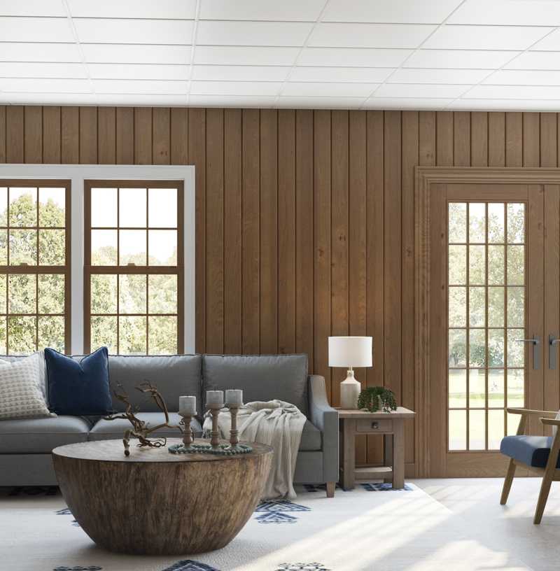 Bohemian, Coastal, Midcentury Modern, Scandinavian Living Room Design by Havenly Interior Designer Ellen