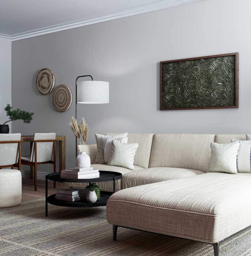 Midcentury Modern, Scandinavian Living Room Design by Havenly Interior Designer Megan