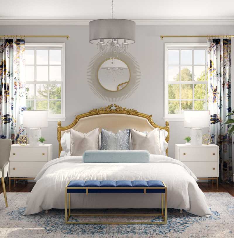 Glam, Traditional Bedroom Design by Havenly Interior Designer Lindsay