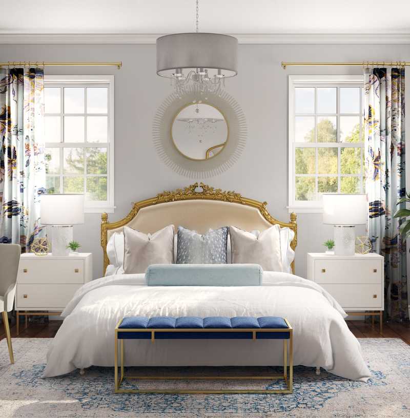 Glam, Traditional Bedroom Design by Havenly Interior Designer Lindsay