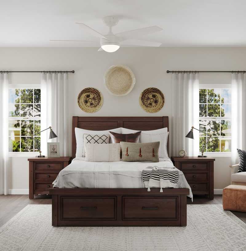 Eclectic, Bohemian, Industrial Bedroom Design by Havenly Interior Designer Henrieta