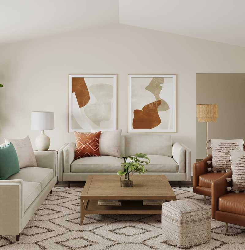 Contemporary, Modern, Farmhouse Living Room Design by Havenly Interior Designer Robyn