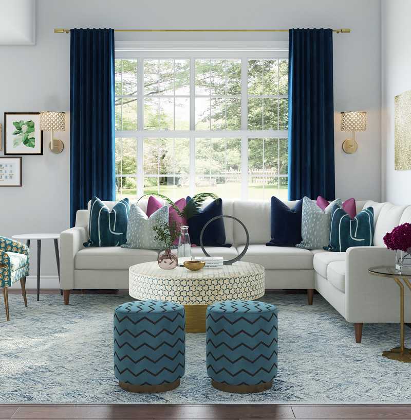 Contemporary, Modern Living Room Design by Havenly Interior Designer Karen