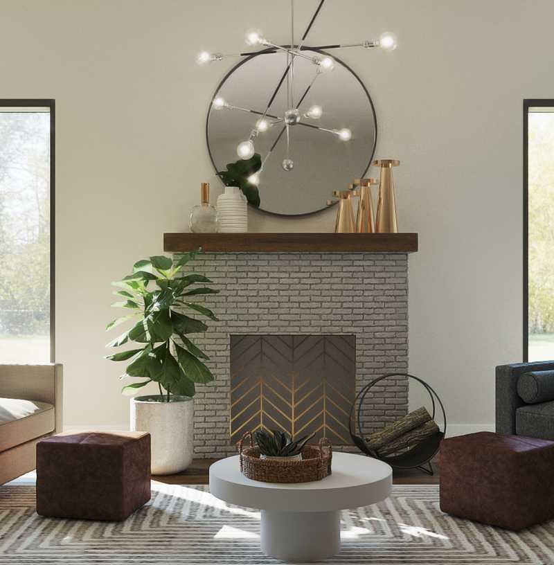 Eclectic Living Room Design by Havenly Interior Designer Lindsay