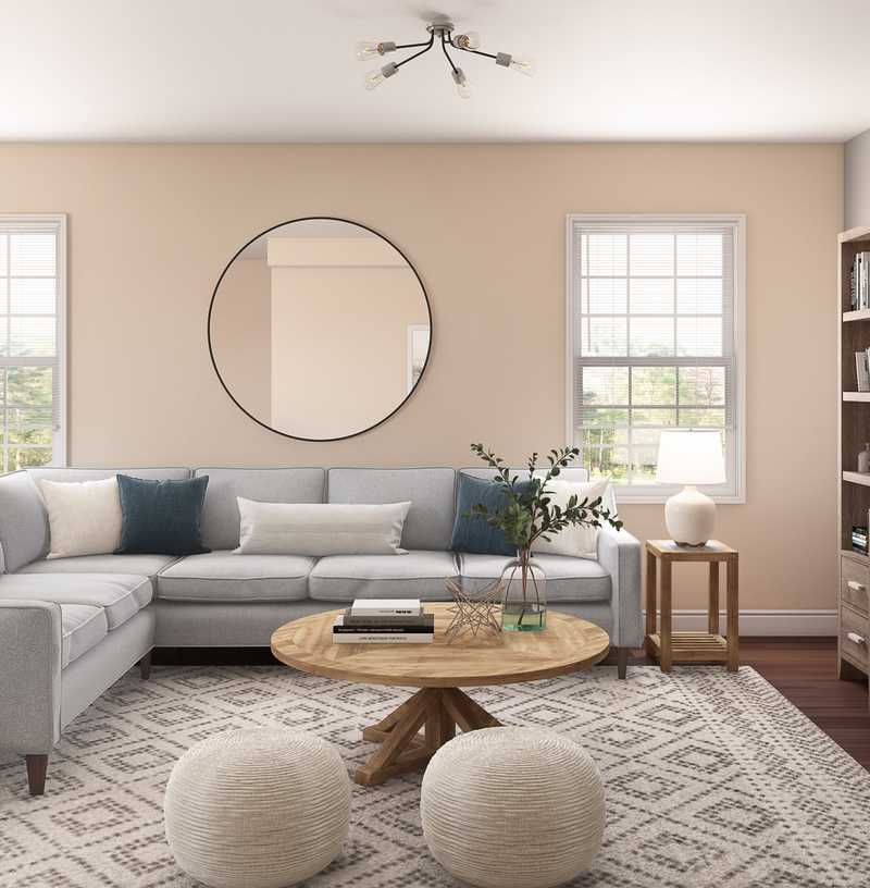 Farmhouse Living Room Design by Havenly Interior Designer Tara