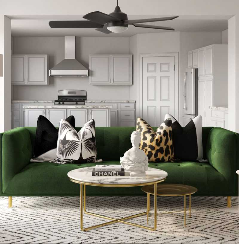 Modern, Glam Living Room Design by Havenly Interior Designer Shameika