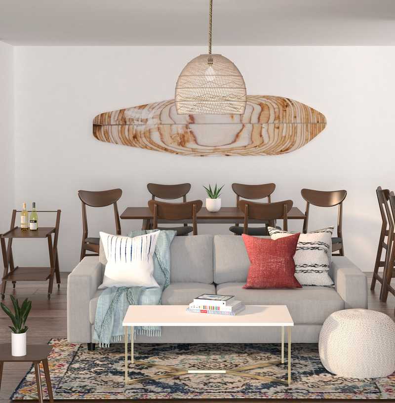 Bohemian, Midcentury Modern, Scandinavian Living Room Design by Havenly Interior Designer Tori