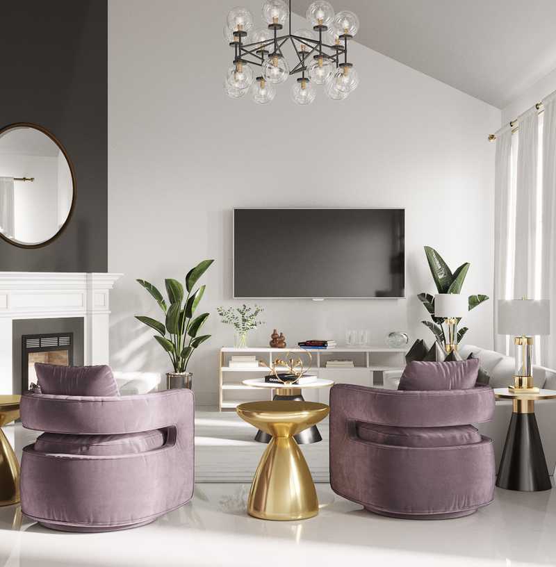 Eclectic Living Room Design by Havenly Interior Designer Julio