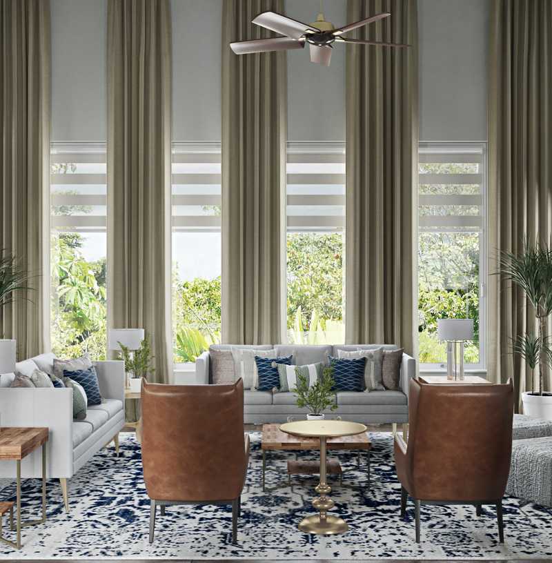 Traditional, Farmhouse Living Room Design by Havenly Interior Designer Levi