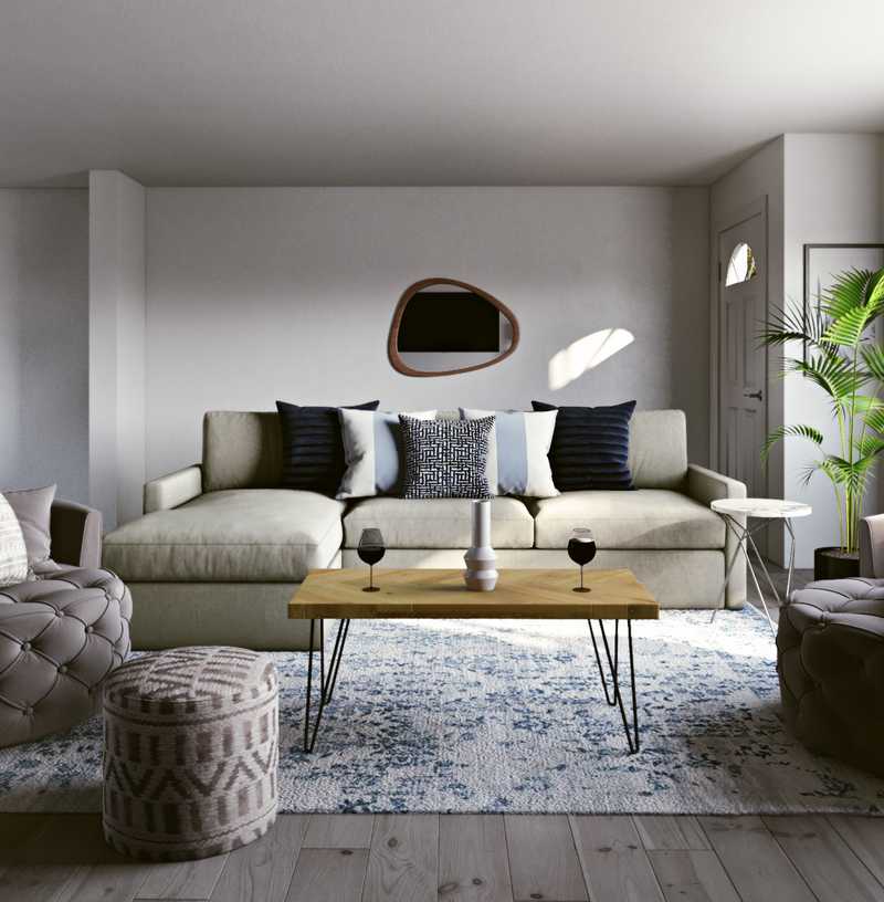 Modern, Minimal Living Room Design by Havenly Interior Designer Rania