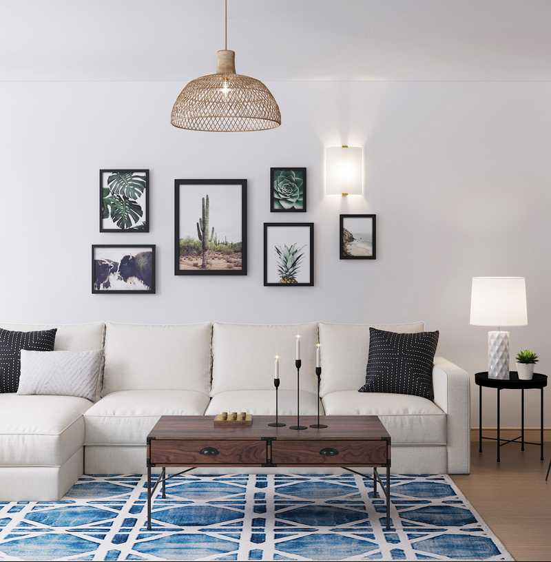 Modern, Eclectic, Bohemian Living Room Design by Havenly Interior Designer Emily