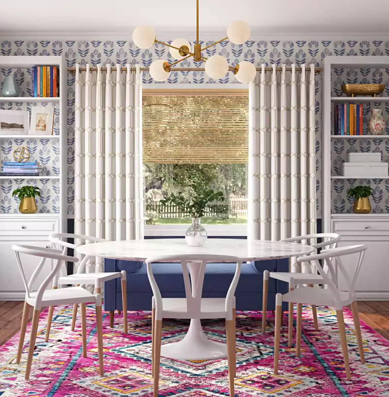 Contemporary, Modern, Eclectic, Preppy Dining Room Design by Havenly Interior Designer Tara