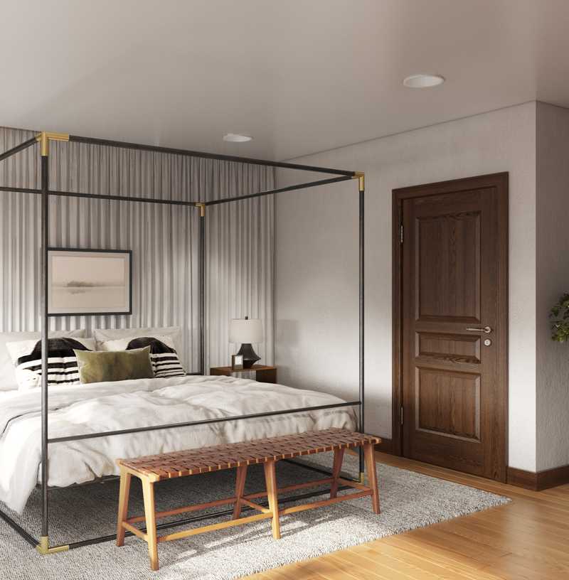 Modern, Industrial, Rustic Bedroom Design by Havenly Interior Designer Kelsey