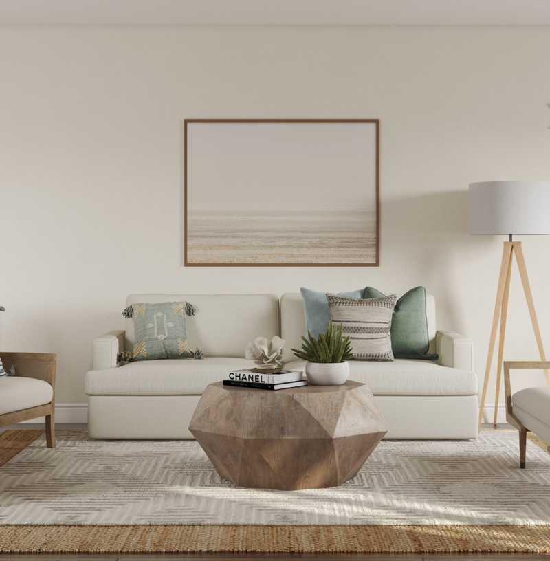 Contemporary, Classic, Coastal Living Room Design by Havenly Interior Designer Abby