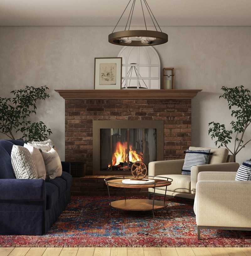 Farmhouse, Global Living Room Design by Havenly Interior Designer Bibi