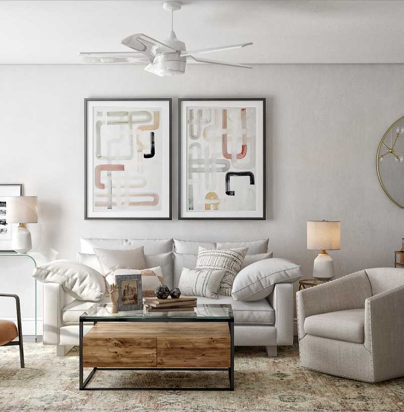 Classic, Eclectic Living Room Design by Havenly Interior Designer Natalie