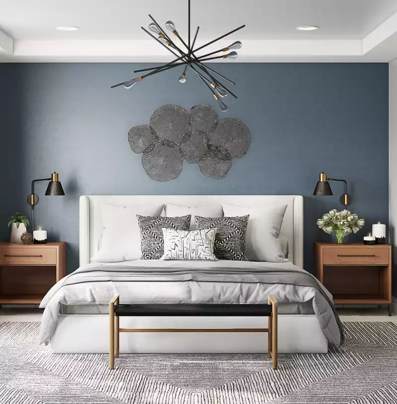 Contemporary, Modern, Glam, Transitional Bedroom Design by Havenly Interior Designer Fendy