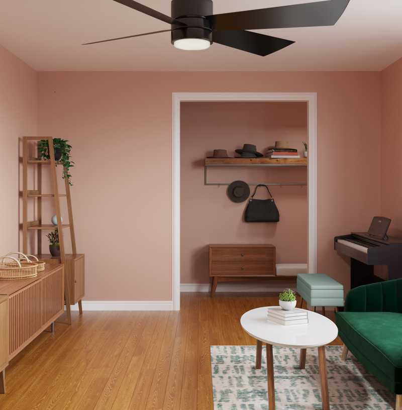 Classic, Bohemian, Glam, Midcentury Modern Living Room Design by Havenly Interior Designer Megan