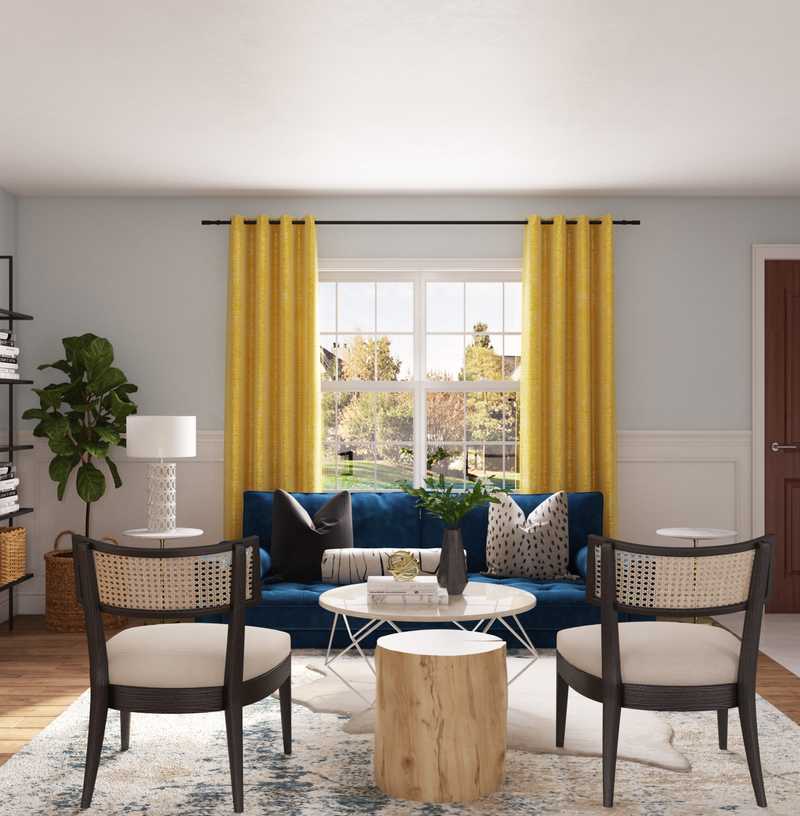 Modern, Bohemian, Glam Living Room Design by Havenly Interior Designer Dani