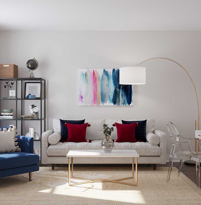 Contemporary, Modern, Glam Living Room Design by Havenly Interior Designer Randi
