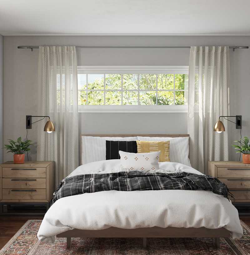 Eclectic, Bohemian, Midcentury Modern Bedroom Design by Havenly Interior Designer Ella