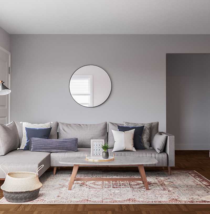 Midcentury Modern, Scandinavian Living Room Design by Havenly Interior Designer Alexandra