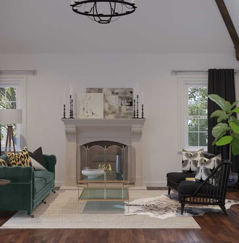 Eclectic, Traditional Living Room Design by Havenly Interior Designer Paige