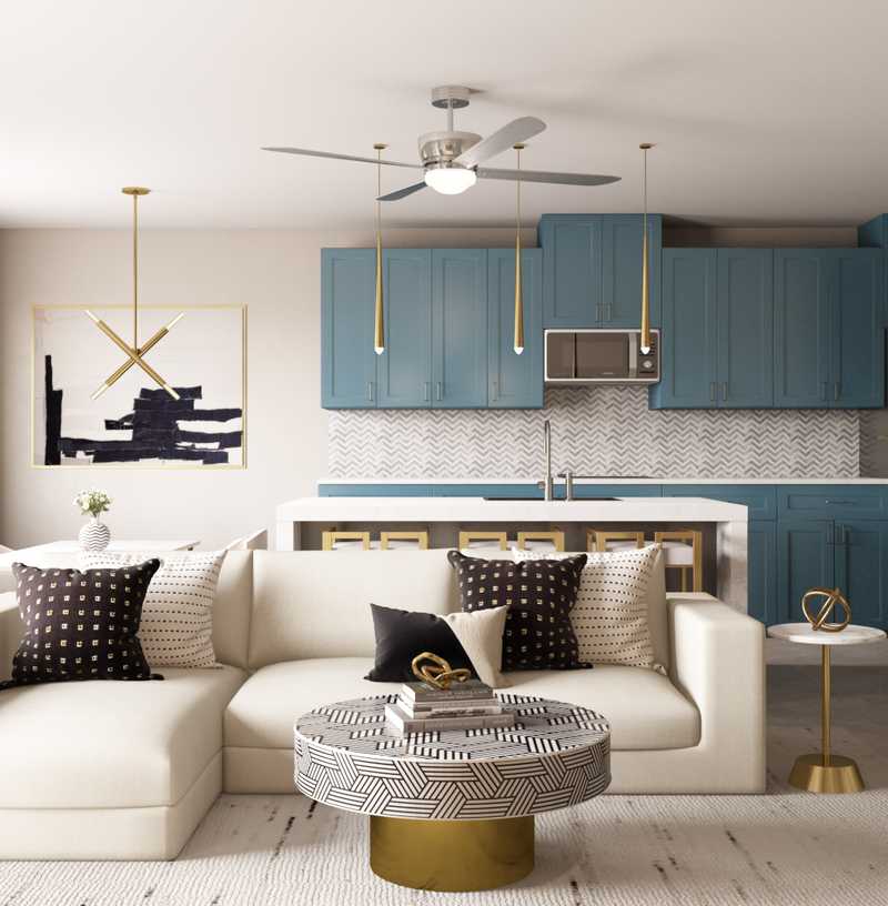 Modern, Glam Living Room Design by Havenly Interior Designer Alex