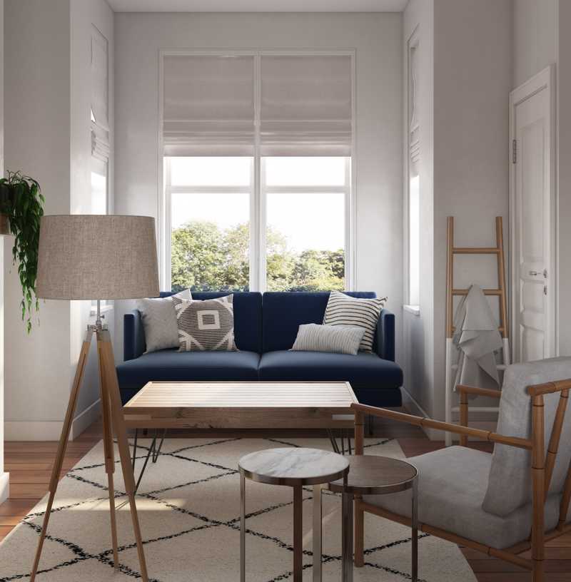 Bohemian, Midcentury Modern Living Room Design by Havenly Interior Designer Seireen