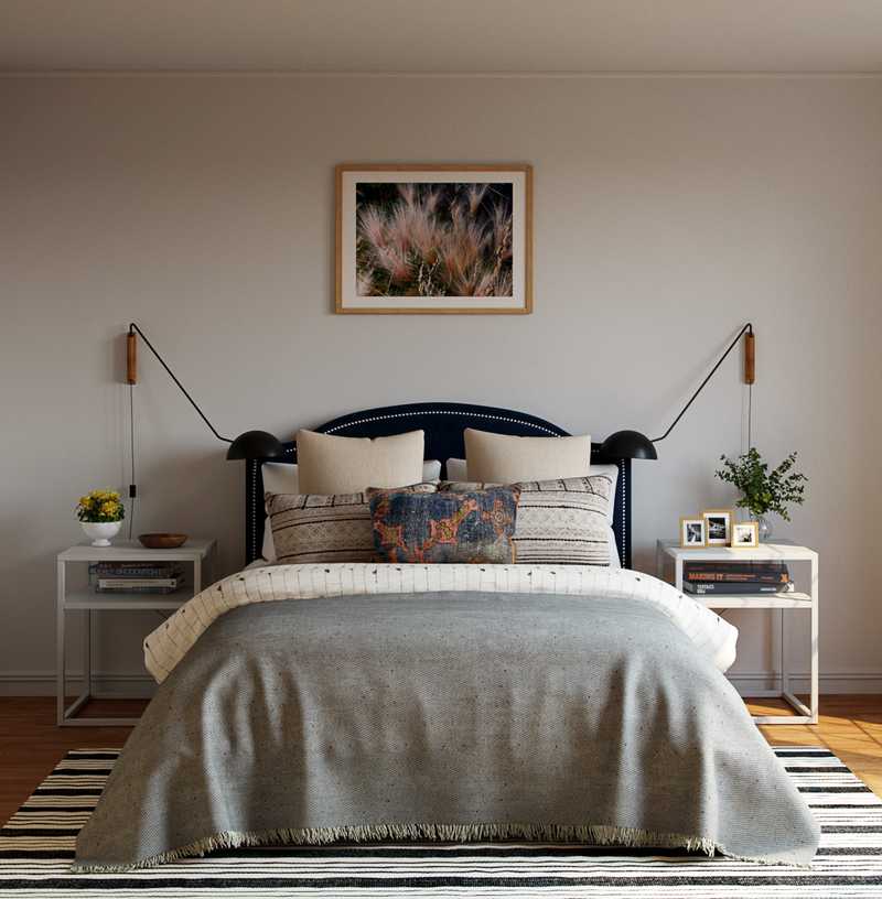 Bohemian, Minimal, Scandinavian Bedroom Design by Havenly Interior Designer Nichole