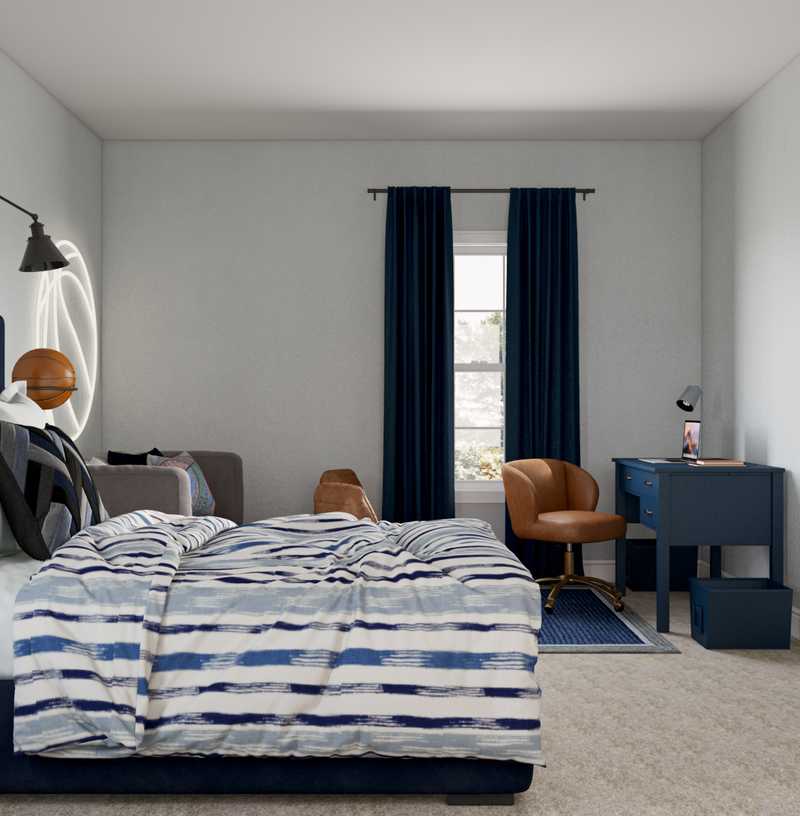 Modern, Industrial Bedroom Design by Havenly Interior Designer Ashley