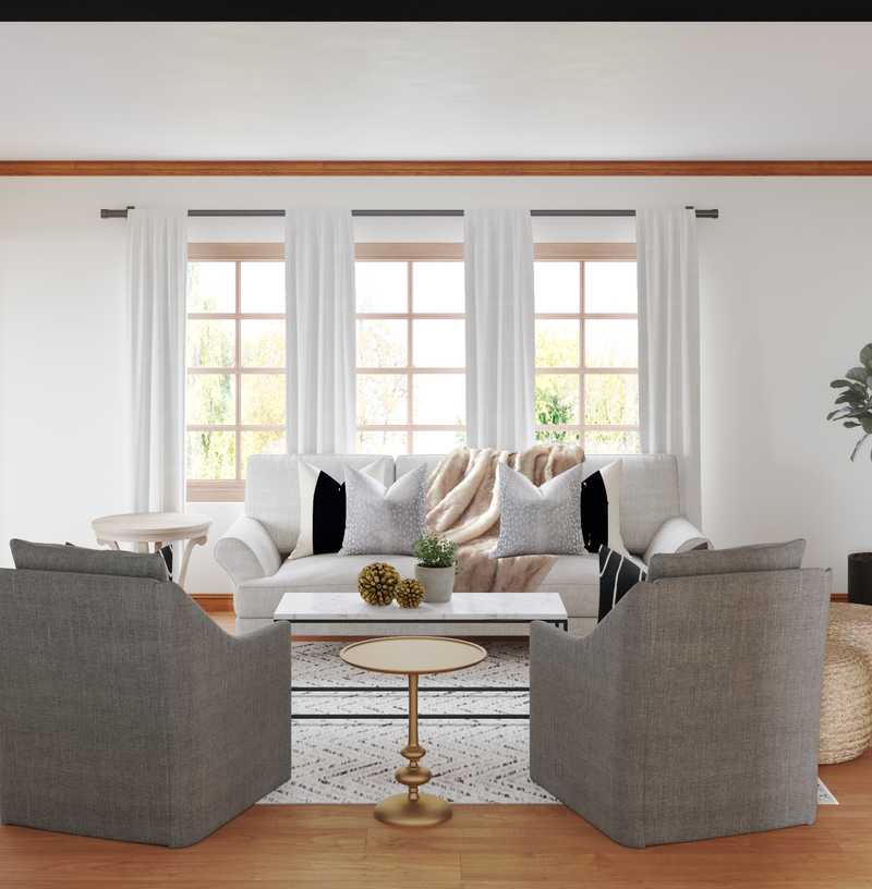 Modern, Transitional Living Room Design by Havenly Interior Designer Kassy