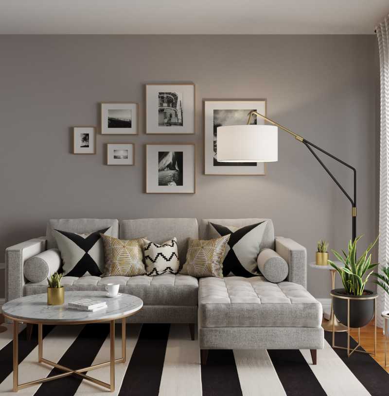 Modern, Industrial, Transitional Living Room Design by Havenly Interior Designer Pamela