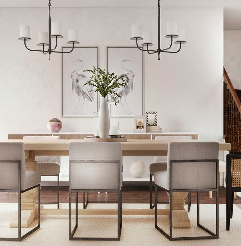 Eclectic, Farmhouse Dining Room Design by Havenly Interior Designer Roa