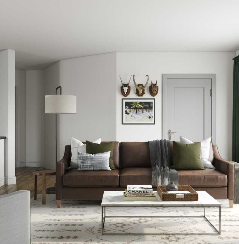 Modern, Eclectic, Rustic Living Room Design by Havenly Interior Designer Nichole