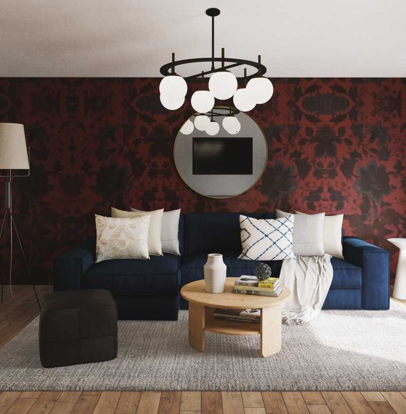 Eclectic, Bohemian, Midcentury Modern Living Room Design by Havenly Interior Designer Waleska