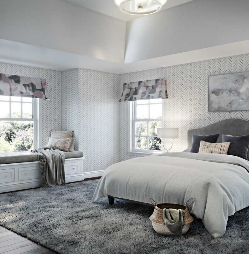 Contemporary, Bohemian Bedroom Design by Havenly Interior Designer Rebecca