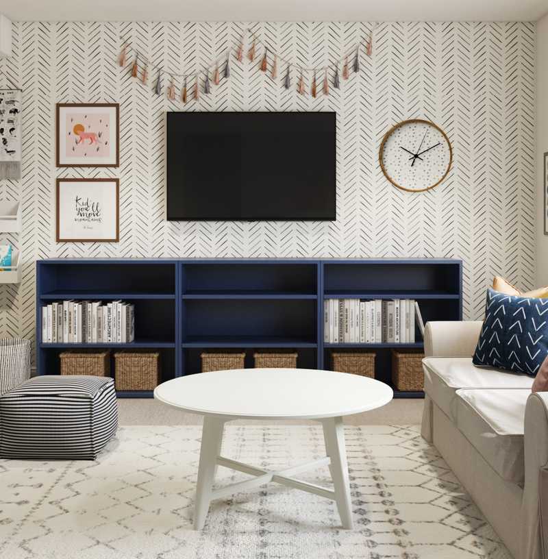 Contemporary Living Room Design by Havenly Interior Designer Ashanti