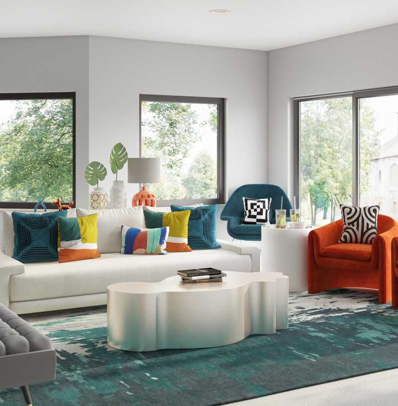 Contemporary, Midcentury Modern, Minimal Living Room Design by Havenly Interior Designer Chanel