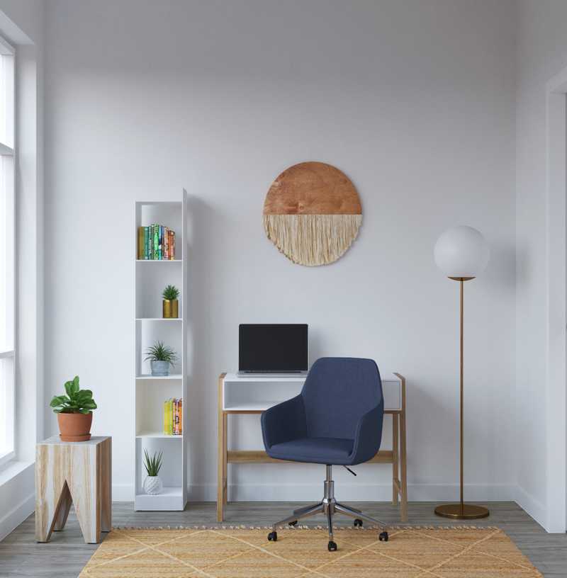 Modern, Bohemian Office Design by Havenly Interior Designer Leah
