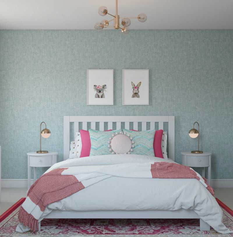 Contemporary, Glam, Preppy Bedroom Design by Havenly Interior Designer Fendy