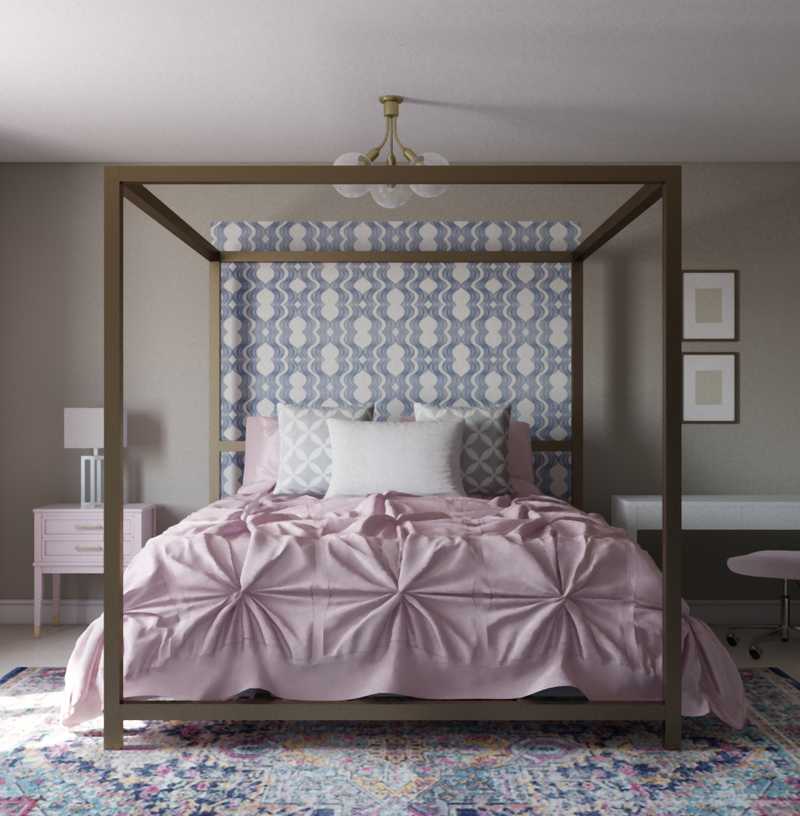Glam, Transitional Bedroom Design by Havenly Interior Designer Paige