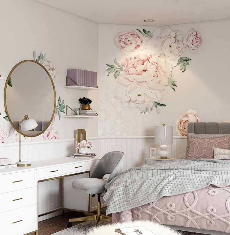 Classic, Glam Bedroom Design by Havenly Interior Designer Kelsey