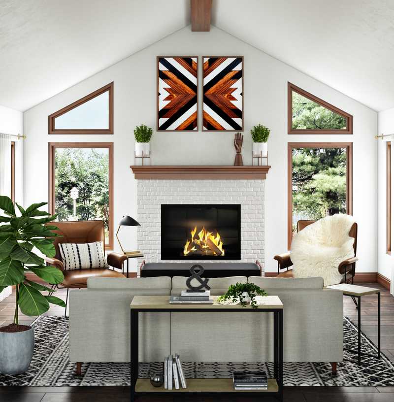 Bohemian, Rustic, Scandinavian Living Room Design by Havenly Interior Designer Madison