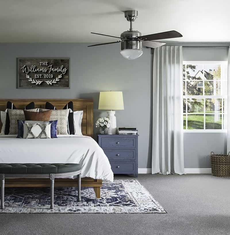 Bohemian, Traditional, Farmhouse Bedroom Design by Havenly Interior Designer Kristy