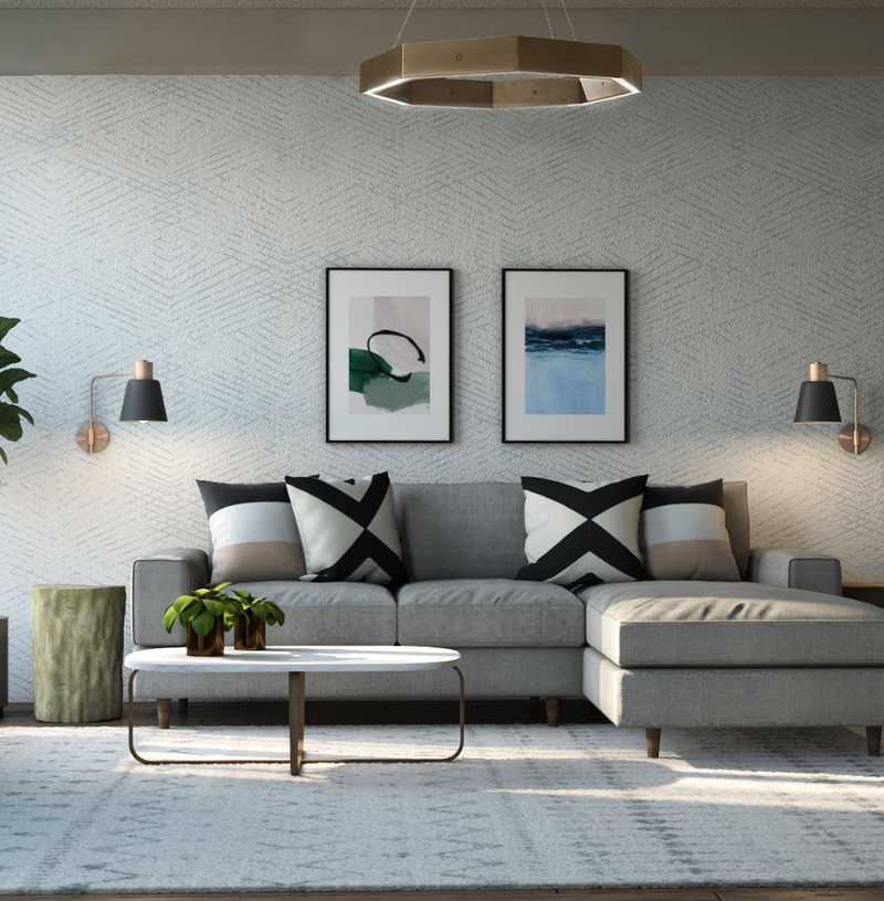 Modern, Eclectic, Midcentury Modern Living Room Design by Havenly Interior Designer Cathrine