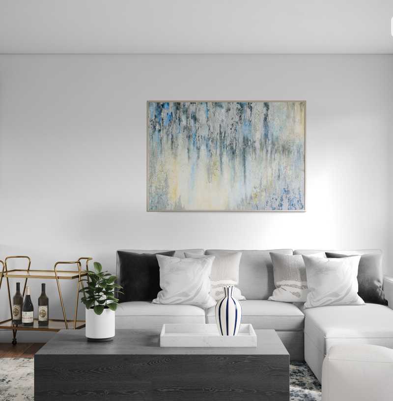 Transitional Living Room Design by Havenly Interior Designer Brittney