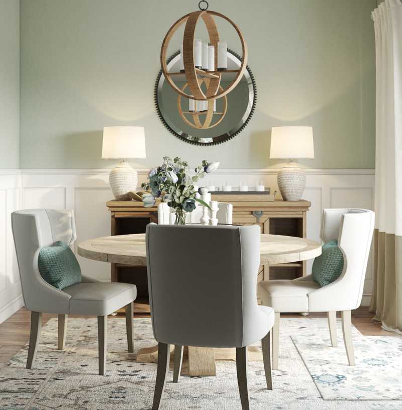 Contemporary, Coastal, Industrial, Farmhouse Dining Room Design by Havenly Interior Designer Melisa